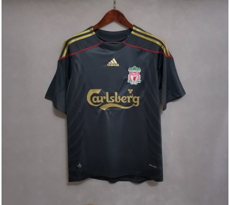 Liverpool 09/10 Away Black Soccer Jersey